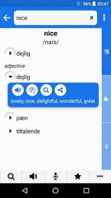 Danish - English  Dictionary & Education android App screenshot 6